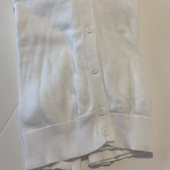 Women’s plus size white short sleeve cardigan size 2X 26/28 NWT’s woman within - Picture 3 of 7